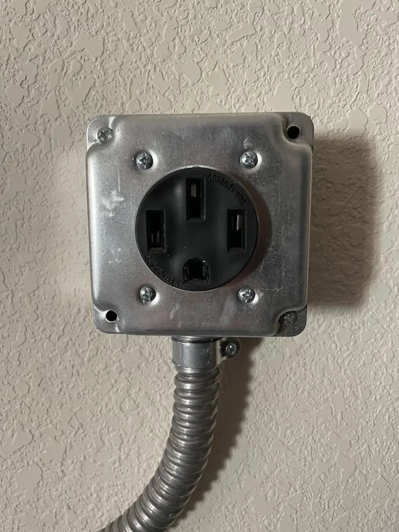 NEMA 14-50 outlet installed for Smart Home Electrical in Hazel Dell